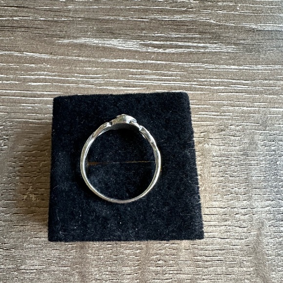 sterling silver ring with a rainbow glass moonstone gemstone size 8.75 - Picture 5 of 8